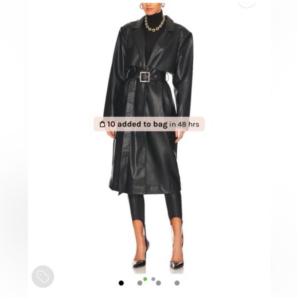 Faux leather trench coat - weworewhat - Picture 1 of 2